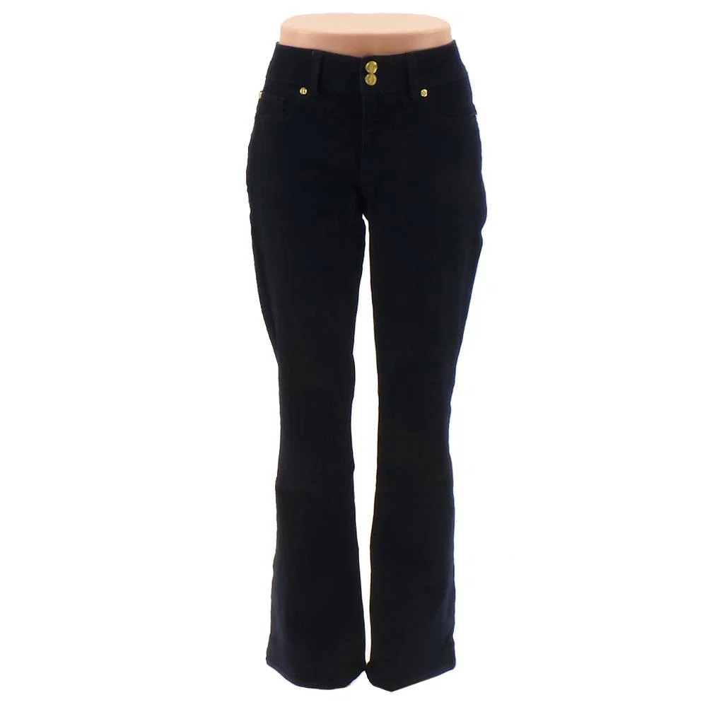 IMAN Global Chic 360 Slim Boot-Cut Jean Dark Denim - Petite